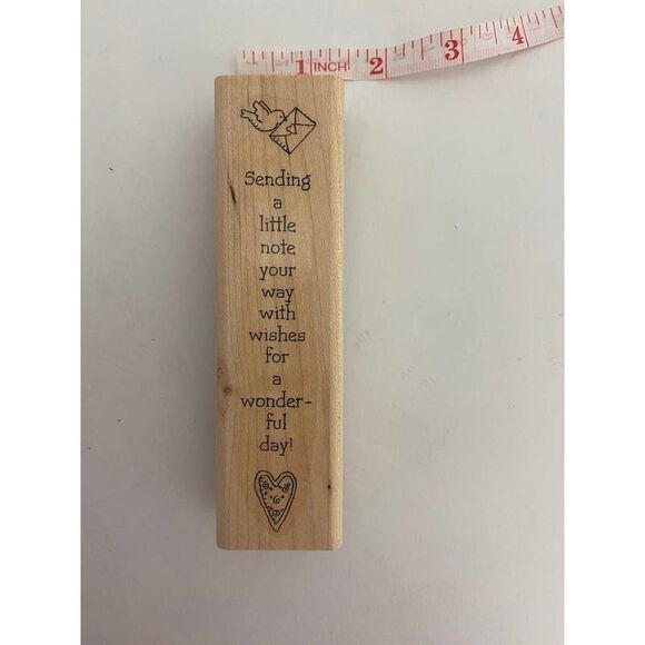Wood Rubber Stamp Bird Letter Sending A Little Note Your Way Scrapbooking - Picture 5 of 5
